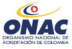 Logo de la ONAC, organismo que acredita la calidad de los exámenes médicos para la licencia.